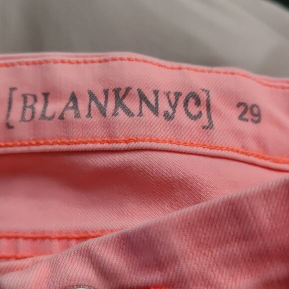 Blank NYC Peach Low Rise Flat Front Jeans 29 Dopamine Rainbow Casual Bohemian - Picture 10 of 13